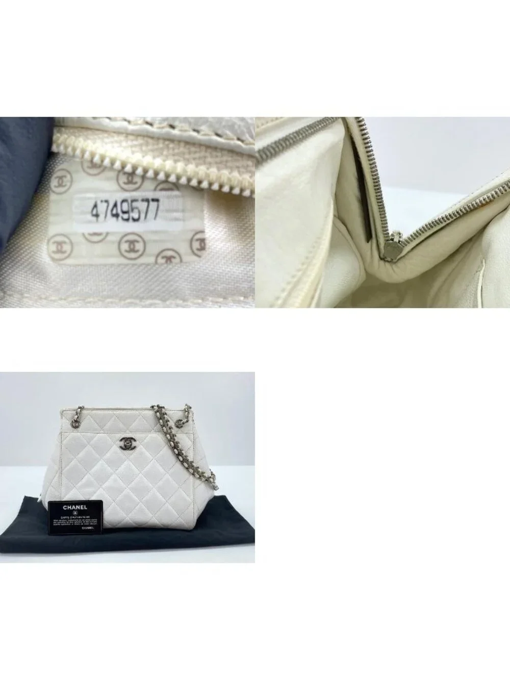 Chanel Shoulder Bag Caviar Leather Quilted